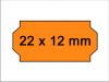 Etiketten 22x12 22x12mm leucht-orange fluor permanent