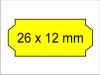 Preisetiketten 26x12 2612 leuchtgelb gelb fluorgelb