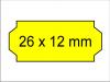 Preisetiketten 26x12 2612 leuchtgelb gelb fluorgelb
