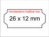 MHD Etiketten 26x12 mindestens haltbar bis Datum