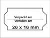 Haftetiketten 26x16 mm weiss verpackt am verfallen am