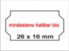 MHD Etiketten 26x16 mindestens haltbar bis 26x16mm