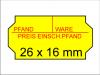 Pfandetiketten Preisetiketten 26x16 leuchtgelb Pfand