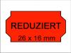 Sonderpreis Etiketten 26x16 Reduziert l-rot Aufdruck
