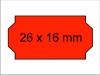 Rollenetiketten 26x16 leuchtrot unbedruckt Preisetiketten