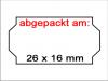 Industrieetiketten 26x16 Preisschilder abgepackt am
