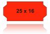 Haftetiketten Preisetiketten 25x16 W leucht-rot