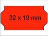 Preisetiketten 32x19 auf Rolle Rand leuchtrot fluorot