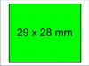 Preisetiketten 29x28 leuchtgrün fluogrün 29x28RE