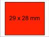 Preisetiketten leuchtrot 29x28 Rechteck rot