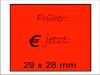 Sonderpreisetiketten 29x28 RE früher jetzt leuchtrot
