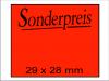 Preisetiketten 29x28 RE leuchtrot Sonderpreis