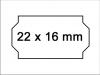 Preisetiketten 22x16 weiss 22x16mm weiß