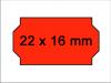 Haftetiketten 22x16 leuchtrot rot 22x16mm