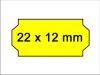 preisetiketten 22x12 leuchtgelb gelb fluor 22x12mm