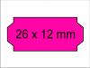 Klebeetiketten 26x12 mm leucht pink permanent